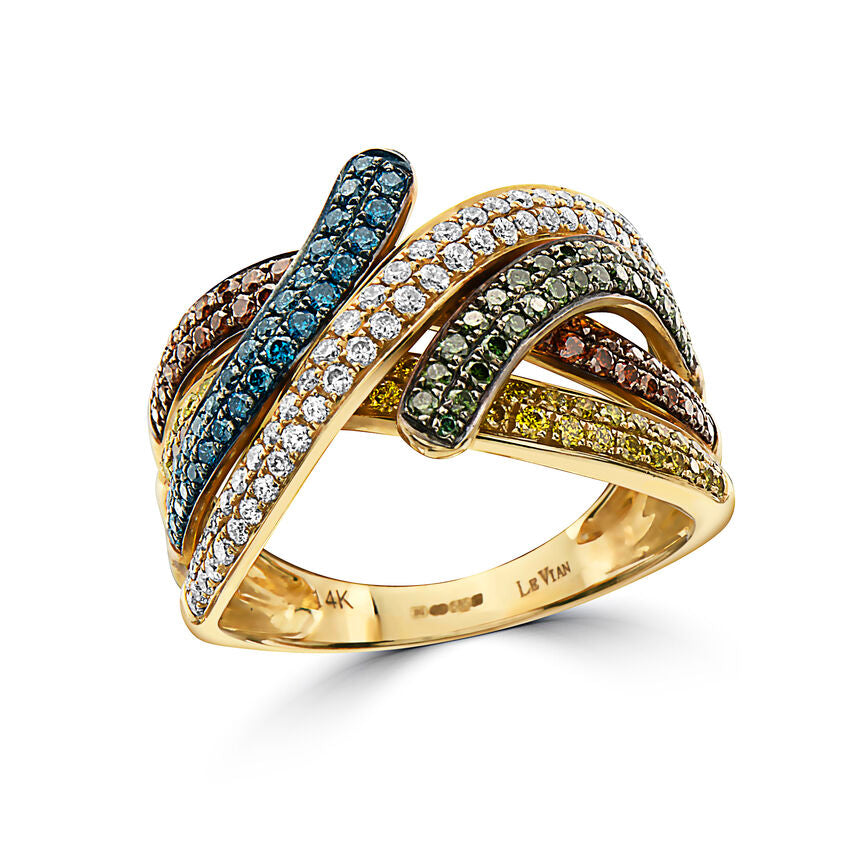 1 1/8 cts White Diamond Ring in 14K Yellow Gold by Le Vian - BirthStone.com