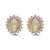 14K STRAWBERRY GOLD DIAMOND OPAL EARRINGS