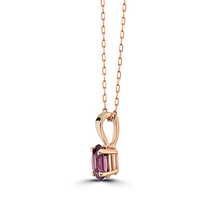 1/2 cts Purple Spinel Necklace in 14K Rose Gold by Birthstone - BirthStone.com