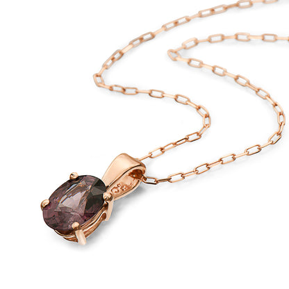 3/4 cts Purple Spinel Necklace in 14K Rose Gold by Birthstone - BirthStone.com