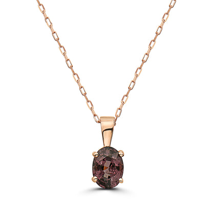 3/4 cts Purple Spinel Necklace in 14K Rose Gold by Birthstone - BirthStone.com