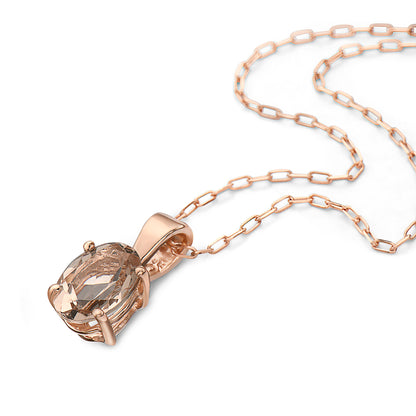 1/2 cts Pink Morganite Necklace in 14K Rose Gold by Birthstone - BirthStone.com