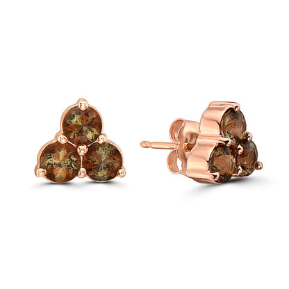 1 1/2 cts Brown Andalusite Earrings in 14K Rose Gold by Birthstone - BirthStone.com