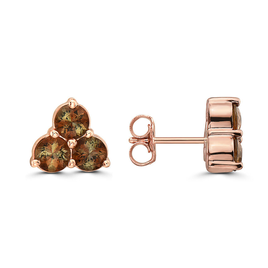 1 1/2 cts Brown Andalusite Earrings in 14K Rose Gold by Birthstone - BirthStone.com