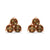 14K STRAWBERRY GOLD ANDALUSITE EARRINGS