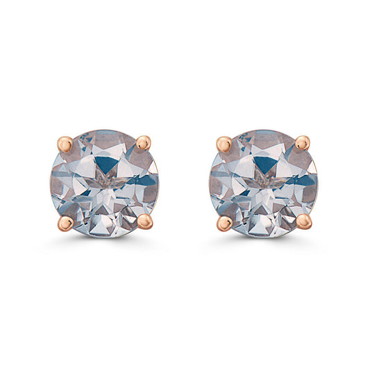 3/4 cts Pink Morganite Earrings in 14K Rose Gold by Birthstone - BirthStone.com