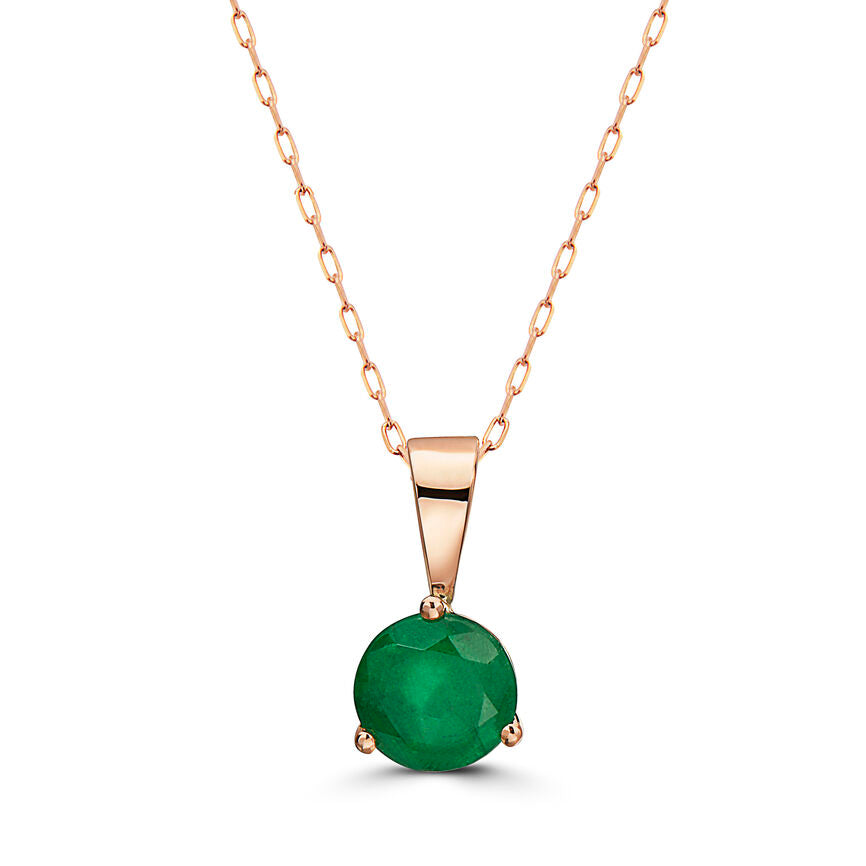 Shop Today Emerald & Diamond Halo Pendant In 14k Real Gold At Reasonable  Price