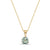 2/3 cts Green Green Amethyst (Prasiolite) Quartz Necklace in 14K Yellow Gold by Birthstone