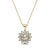 1 cts Green Green Amethyst (Prasiolite) Quartz and Diamond Necklace in 14K Yellow Gold by Birthstone