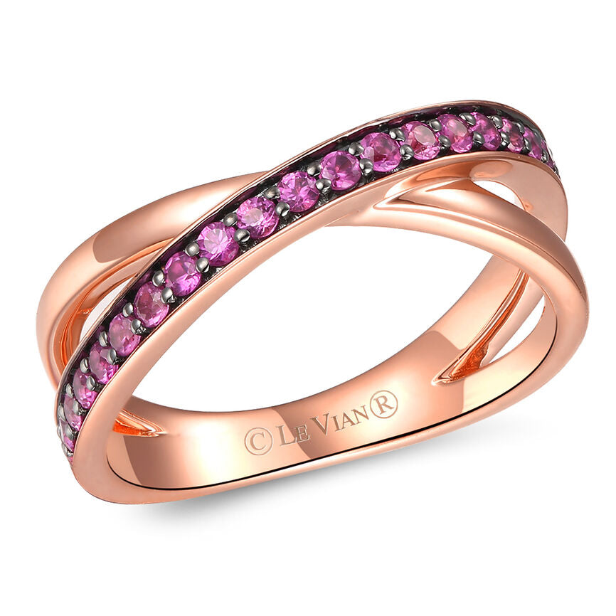 5/8 cts Red Ruby Ring in 14K Rose Gold by Le Vian - BirthStone.com