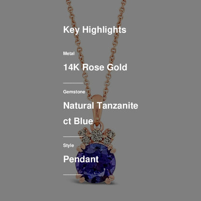 1 1/4 cts Blue Tanzanite Pendant by Le Vian