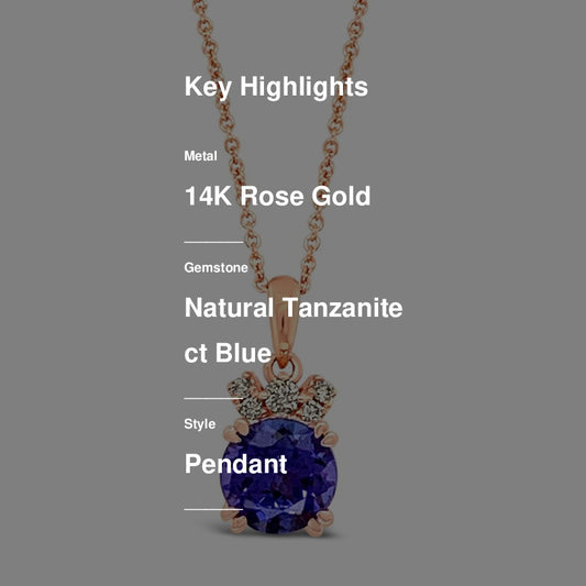 1 1/4 cts Blue Tanzanite Pendant by Le Vian