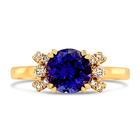 LeVian Ring featuring Tanzanite Nude Diamonds set in 14K Rose Gold