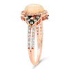 14K STRAWBERRY GOLD DIAMOND OPAL RING