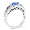 14K WHITE GOLD DIAMOND Tanzanite RING