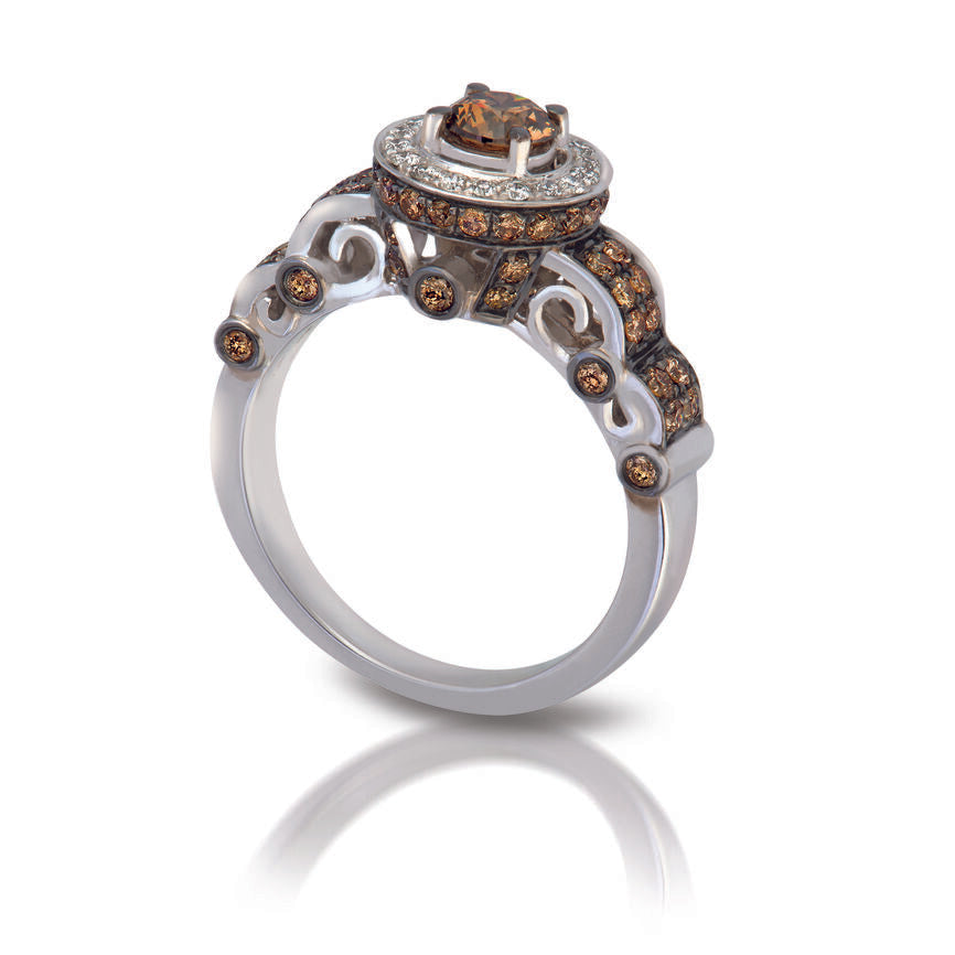 1 1/4 cts Chocolate Diamond Ring in 14K White Gold by Le Vian - BirthStone.com