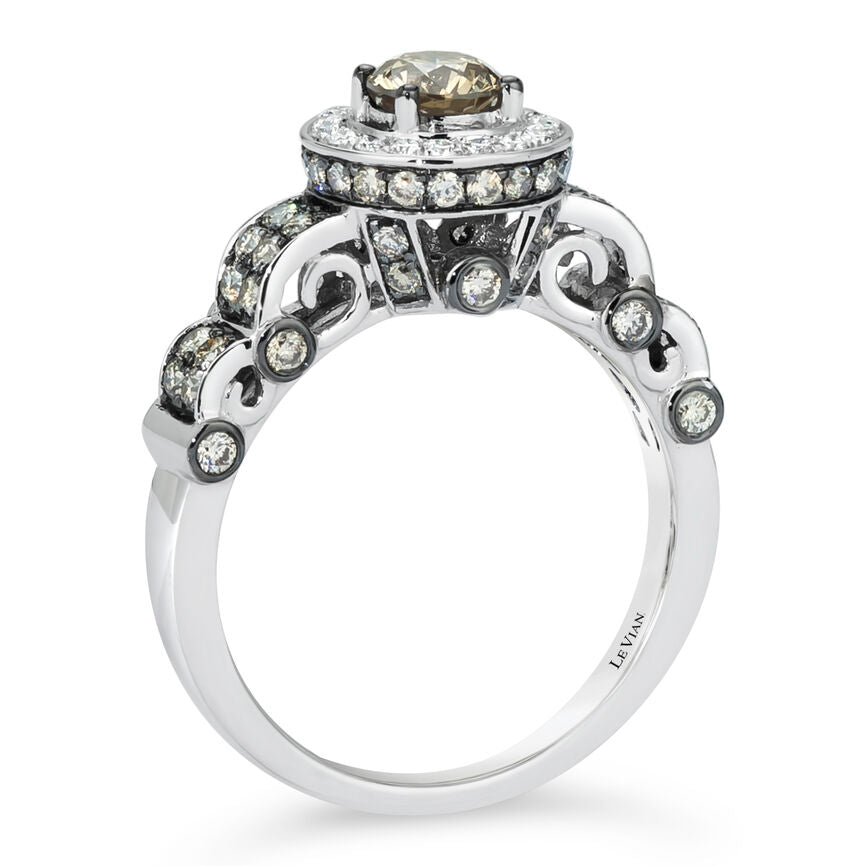 1 1/4 cts Chocolate Diamond Ring in 14K White Gold by Le Vian - BirthStone.com