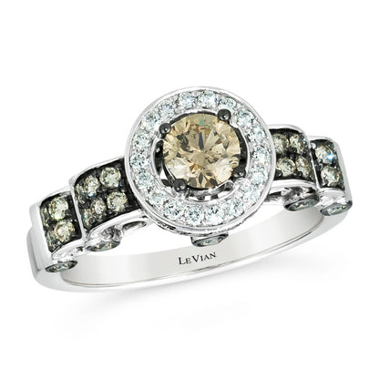 1 1/4 cts Chocolate Diamond Ring in 14K White Gold by Le Vian - BirthStone.com