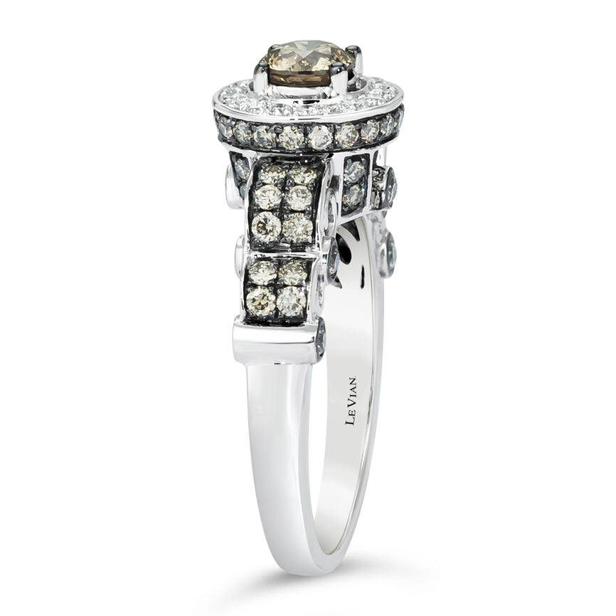 1 1/4 cts Chocolate Diamond Ring in 14K White Gold by Le Vian - BirthStone.com