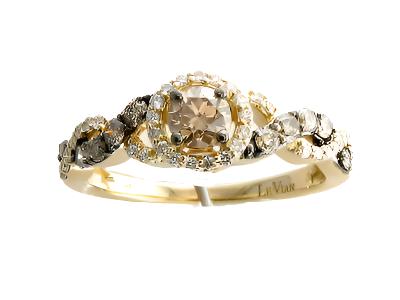 LeVian Ring Chocolate Diamond in 14K Yellow Gold 3/4 cts Size 5 - BirthStone.com