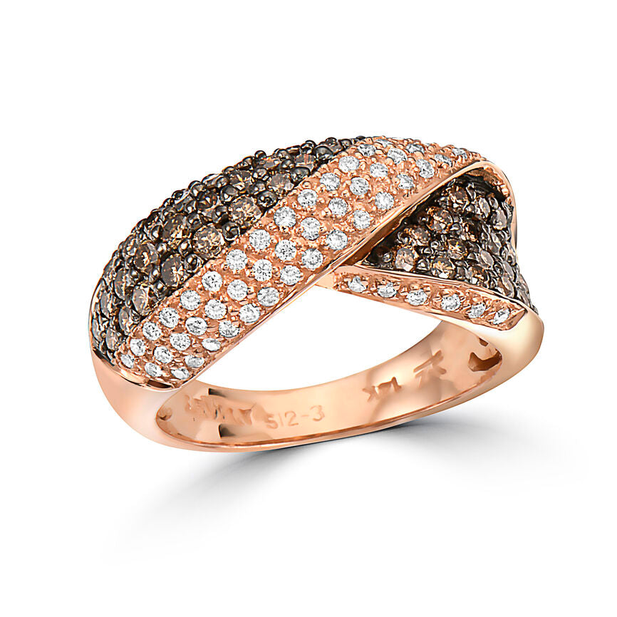 1 1/4 cts Chocolate Diamond Ring in 14K Rose Gold by Le Vian - BirthStone.com