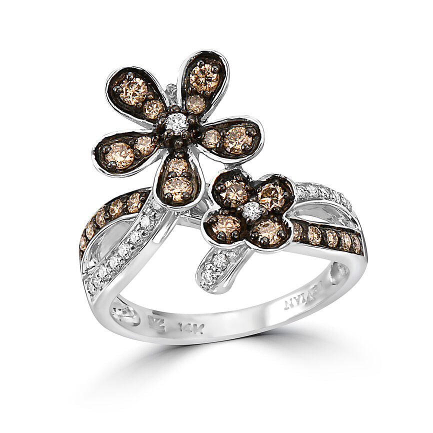 2/3 cts Chocolate Diamond Ring in 14K White Gold by Le Vian - BirthStone.com