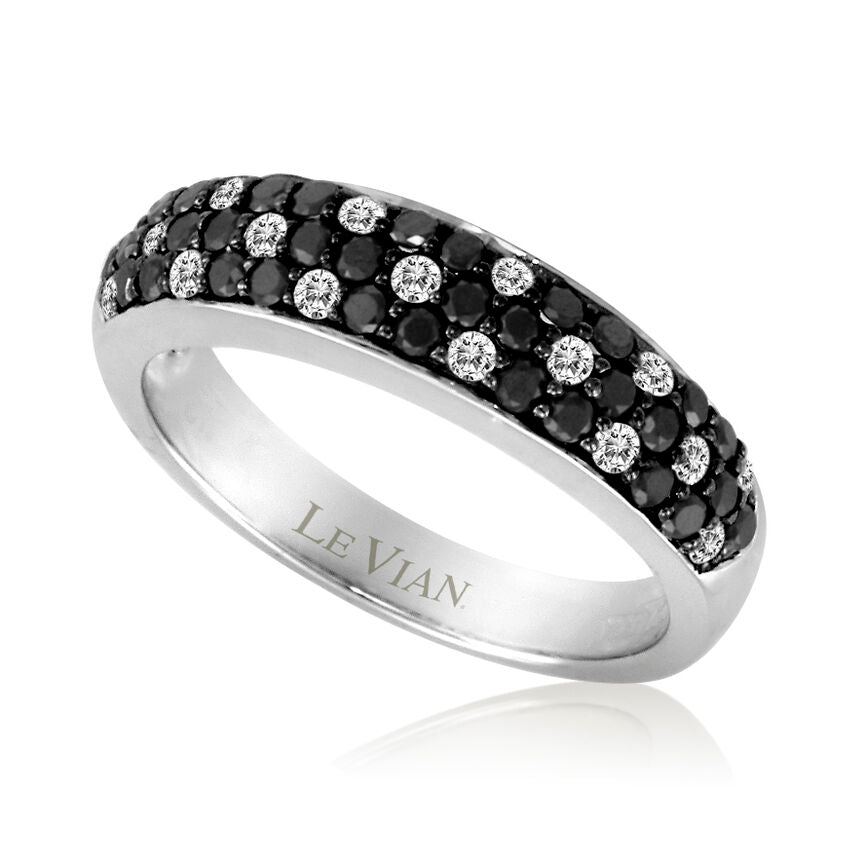 5/8 cts Black Diamond Ring in 14K White Gold by Le Vian - BirthStone.com