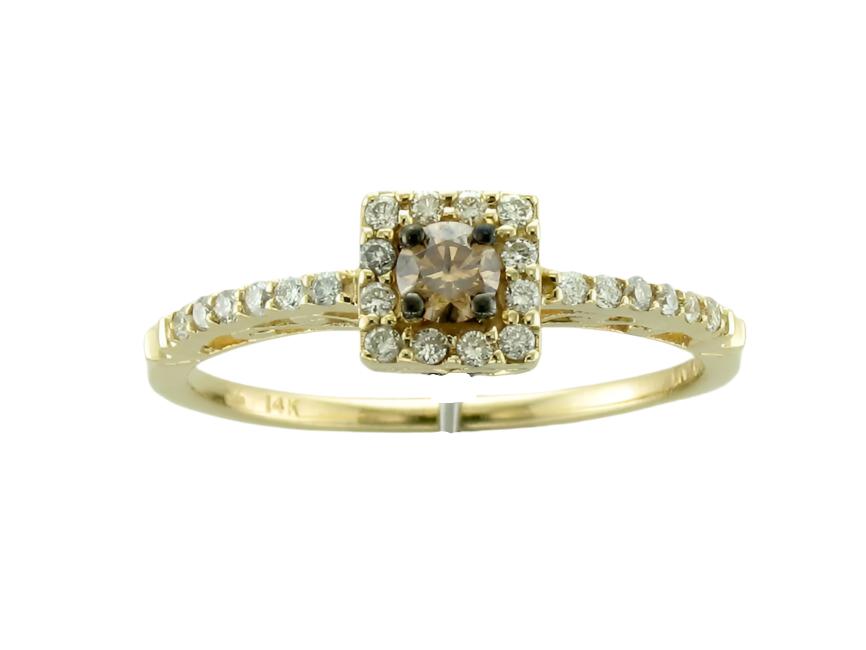 1/3 cts Chocolate Diamond Ring in 14K Yellow Gold by Le Vian - BirthStone.com