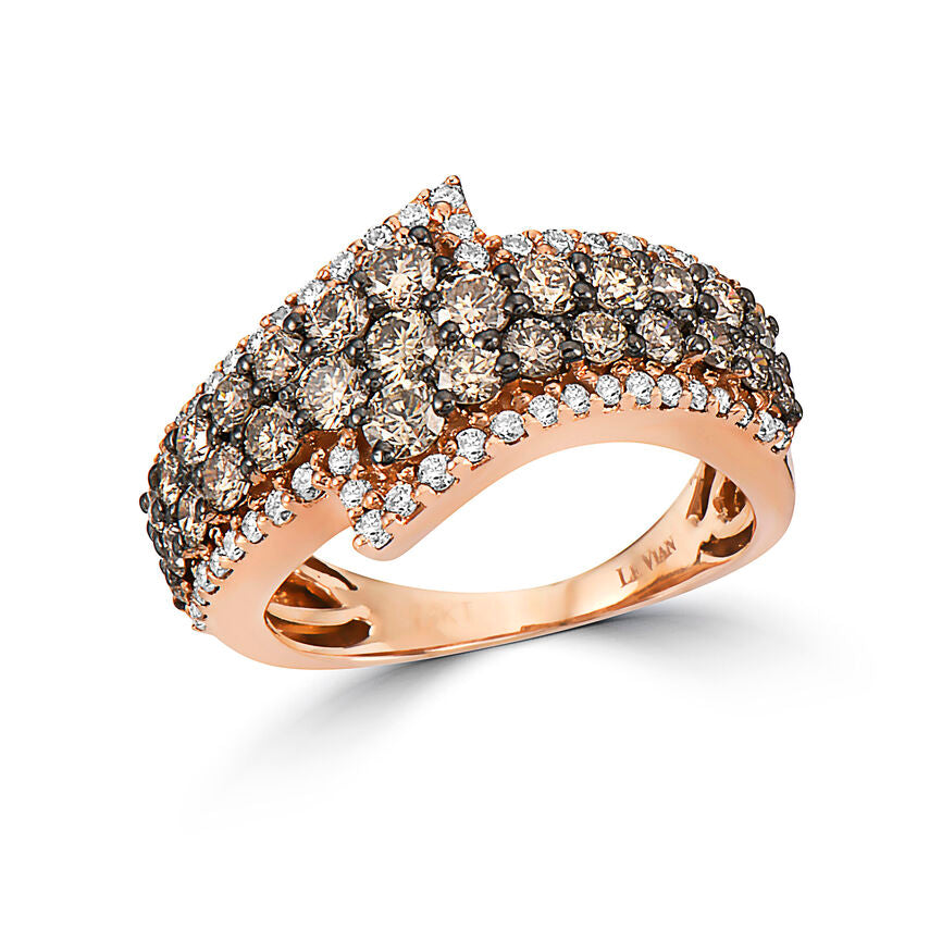 1 1/2 cts Chocolate Diamond Ring in 14K Rose Gold by Le Vian - BirthStone.com