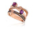 Le Vian Grand Sample Sale Ring featuring Raspberry Rhodolite, Grape Amethyst Chocolate Diamonds, White Diamonds set in 14K Rose Gold