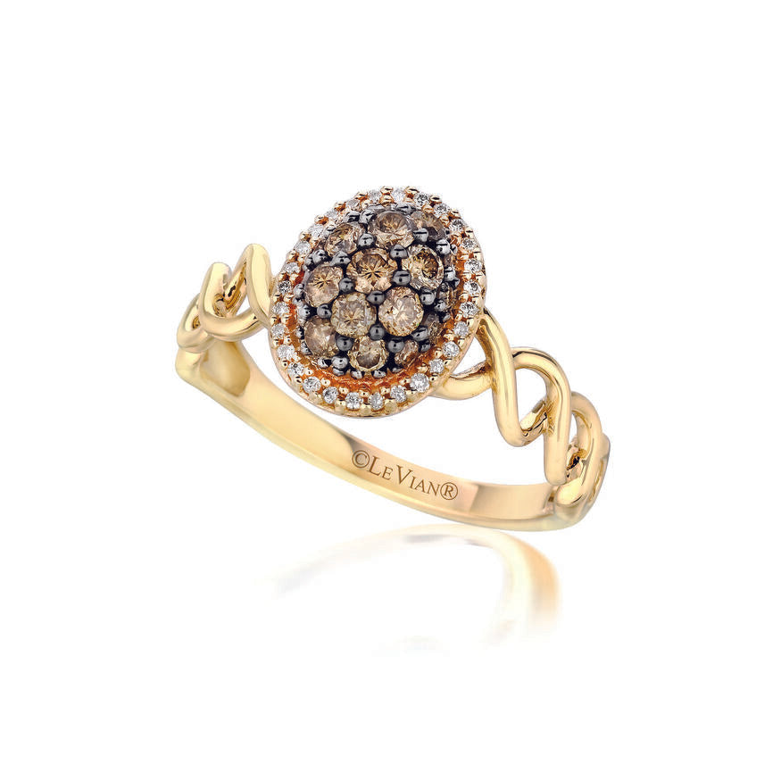 5/8 cts White Diamond Ring in 14K Yellow Gold by Le Vian - BirthStone.com