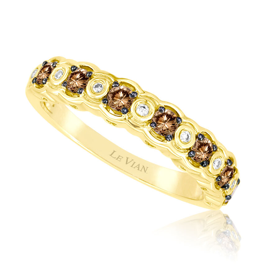 3/8 cts White Diamond Ring in 14K Yellow Gold by Le Vian - BirthStone.com