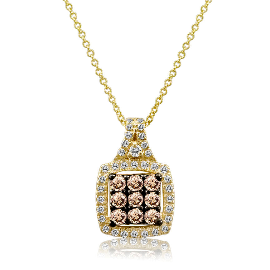 Le Vian Grand Sample Sale Pendant featuring Chocolate Diamonds, White Diamonds set in 14K Yellow Gold - BirthStone.com