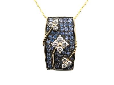 Le Vian Grand Sample Sale Pendant featuring Blueberry Tanzanite Vanilla Diamonds set in 14K Honey Gold - BirthStone.com