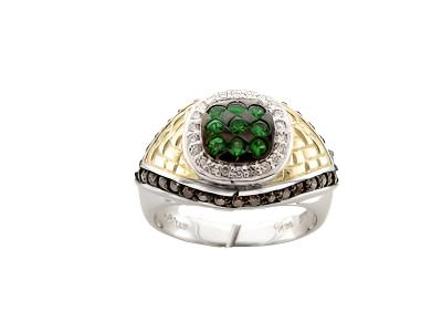 3/4 cts Green Tsavorite Cocktail Ring in 14K Multi-Tone Gold by Le Vian - BirthStone.com