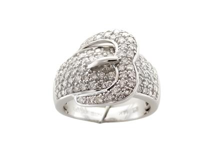 1 1/4 cts White Diamond Cocktail Ring in 14K White Gold by Le Vian - BirthStone.com