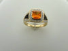 14K YELLOW GOLD DIAMOND SPESSARTITE, SMOKY QUARTZ