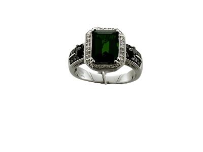 2 2/3 cts Green Chrome diopside Cocktail Ring in 14K White Gold by Le Vian - BirthStone.com