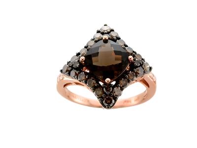 2 1/2 cts Brown Smoky Quartz Cocktail Ring in 14K Rose Gold by Le Vian - BirthStone.com