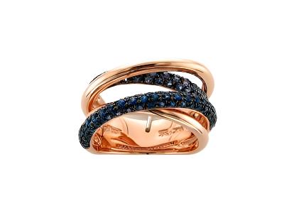 1 3/8 cts Blue Sapphire Cocktail Ring in 14K Rose Gold by Le Vian - BirthStone.com