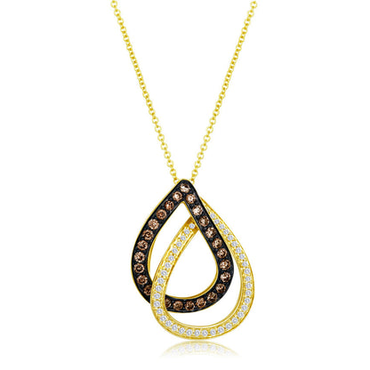 2/3 cts Brown Diamond Pendant Necklace in 14K Yellow Gold by Le Vian - BirthStone.com