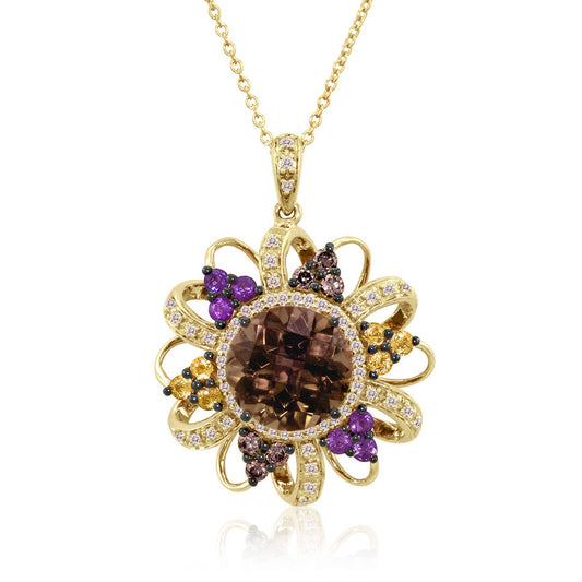 4 1/2 cts Purple Amethyst Pendant Necklace in 14K Yellow Gold by Le Vian - BirthStone.com