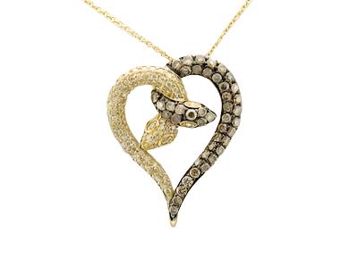 1 1/3 cts Brown Diamond Pendant Necklace in 14K Yellow Gold by Le Vian - BirthStone.com