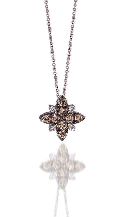 Le Vian Grand Sample Sale Pendant featuring Chocolate Diamonds, Vanilla Diamonds set in 14K Vanilla Gold - BirthStone.com