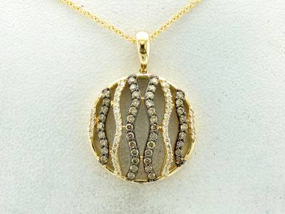 14K YELLOW GOLD DIAMOND  PENDANT