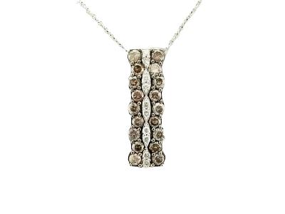 2/3 cts Brown Diamond Pendant Necklace in 14K White Gold by Le Vian - BirthStone.com