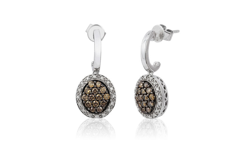 14K WHITE GOLD DIAMOND  EARRINGS