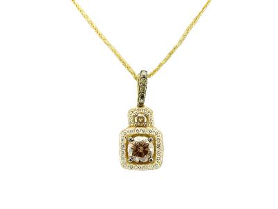 14K YELLOW GOLD DIAMOND  PENDANT