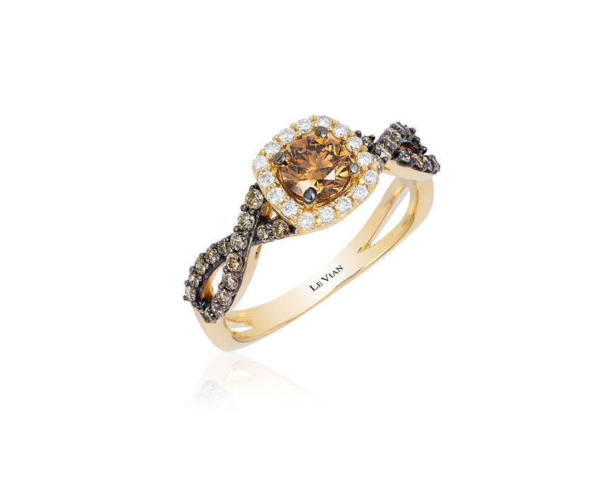 14K YELLOW GOLD DIAMOND  RING