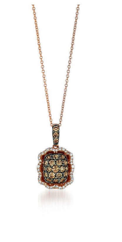 7/8 cts Chocolate Diamond Pendant Necklace in 14K Rose Gold by Le Vian - BirthStone.com